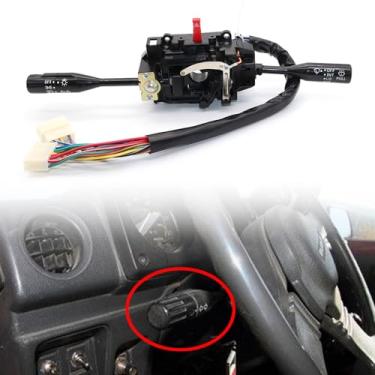 Imagem de FZJDSD Interruptor Mecânico de Combinação de Seta Preto, Manual, Montagem em Painel, Suzuki Samurai 1985-1995, 37400-80521, 37400-83410, 37400-61A21