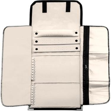 Imagem de Mostruário Médio Misto Pasta Porta Joias Bijuterias Pano Aveludado Guarda Joias (Gelo)