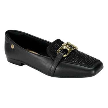 Imagem de Sapatilha Loafer Santinelli Bico Quadrado 1526-051 Preto