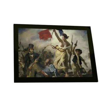 Imagem de Quadro Decorativo Liberdade Guiando O Povo Eugene Delacroix Pintura Revolução Francesa