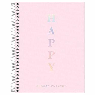 Imagem de Tilibra - Caderno Capa Plástica Colegial Happy 1 Matéria 80 Folhas, Rosa