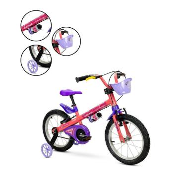 Imagem de Bicicleta Infantil Feminina Lady Aro 16 C/ Rodinhas - Nathor-Unissex
