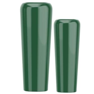 Imagem de Jogo Vasos Vietnamita 80cm E 65cm Fibra De Vidro Auto Brilho (Verde Escuro)