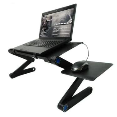Imagem de Mesa Notebook Articulável Dobrável Multifuncional Cama Nfe - MESANOTEB