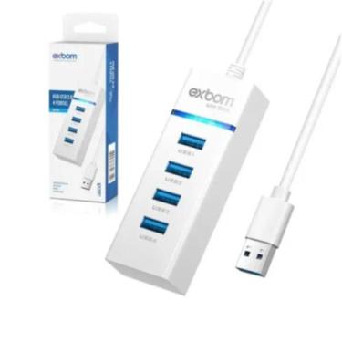 Imagem de Extensão Hub Usb Adaptador 4 Portas 3.0 5.0Gb/s Compatível USB 2.0 e 1