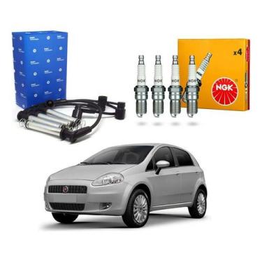 Imagem de Kit Vela Ngk Cabo Punto 1.8 2007 A 2010 - Delphi