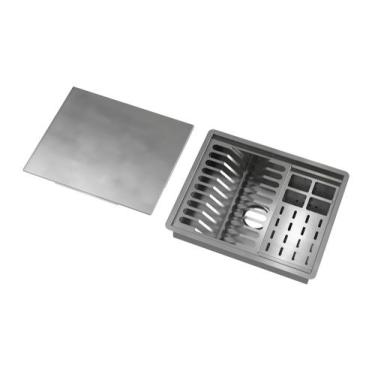 Imagem de Calha canalTampa Úmida Escorredor De Louças Embutido inox - BRsteel