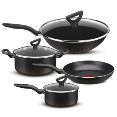 Imagem de Conjunto De Panelas 4 Peças Inova Antiaderente 4 Peças Preto Rochedo, 