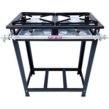 Imagem de Fogão Industrial de Piso 2 Bocas Alta Pressão 30x30cm Itafaz - Itabrás