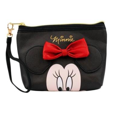 Imagem de Necessaire Feminina Maquiagem Laço Minnie Mouse Disney, Necessaire