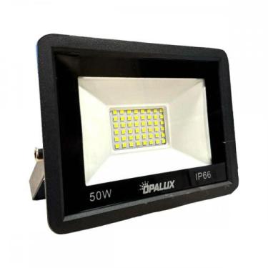 Imagem de Refletor De Led Opalux 50W. 6500K. 4000Lm Ip66 Preto Bivolt - 504, Pre
