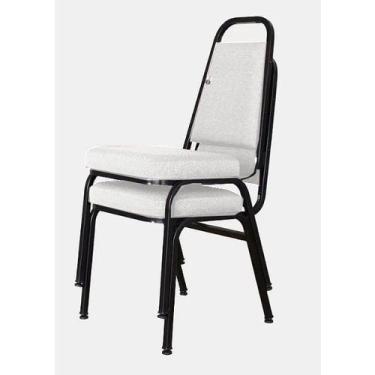 Imagem de 02 Cadeiras Empilhável para Hotelaria Linha Hotel Jersey Branco - Desi