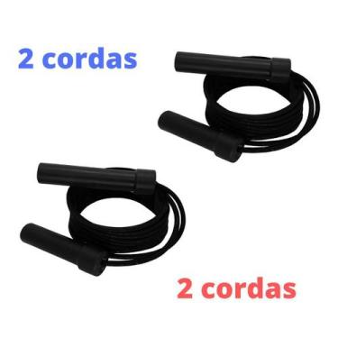 Imagem de 2 Corda Pular Cross Kit Emagrecer Fit Academia Peso Altura - Spank