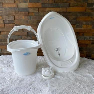 Imagem de Banheira de Bebe 22 Litros Com Balde Ofurô 11 Litros e Saboneteira tam