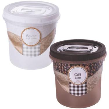 Imagem de Kit porta café e açúcar rosca 1,8 litros Plasutil