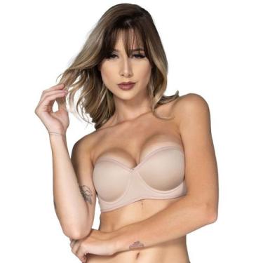 Imagem de Sutiã Lingerie Costas a Mostra Bojo Espuma Básico Sem Alça - WLS Modas