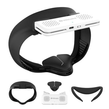 Imagem de Hibloks Compatible with Quest 3S Fan Cooling Mask for Meta/Oculus Quest 3S Accessories, Circulated Ventilation Eliminates Glasses Fogging Defogger (Soft Ice Silk)