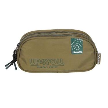 Imagem de Estojo Escolar UP4YOU Duplo Design Verde Militar Luxcel