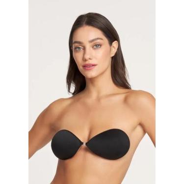 Imagem de Sutiã recco de silicone com tecido, Preto, 42