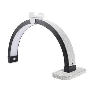 Imagem de Lâmpada de Beleza para Unhas Meia Lua de 16 Polegadas, Lâmpada de Mesa LED de 20 W Com Suporte para Telefone, Sem Cintilação, Proteção para Os Olhos, Temperatura de Cor