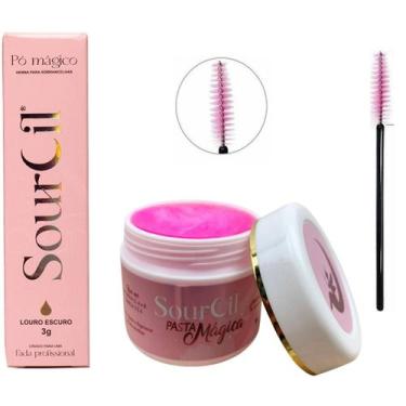 Imagem de Kit designer de sobrancelhas profissional henna sourcil pó mágico gel 