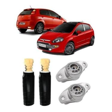 Imagem de 2 Kit Batente Coifa Coxim Traseiro Punto 2012 2013 2014 2015 - Qualyki