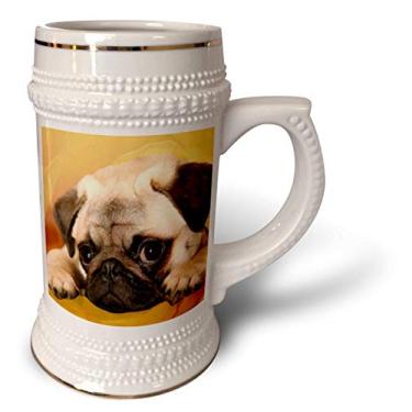 Imagem de 3dRose Pug – Caneca Stein, 530 ml, 650 ml, branca