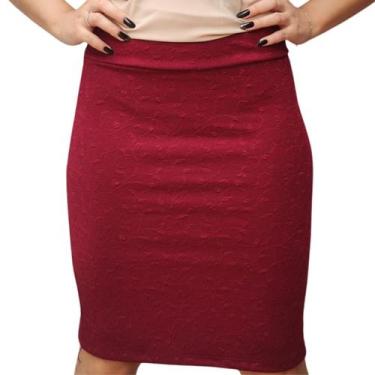 Imagem de Saia Moda Evangelica Feminino Midi Lisa Social Jovem Cintura Alta  - U