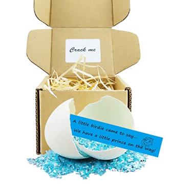 Imagem de MUFUN Ovo de Revelação de Gênero de Bebê, Revelação de Gênero de Menino, Ideias Exclusivas de Revelação de Gênero, Ovo Surpresa com Lantejoulas Azuis, para Pais, Avós, Amigos