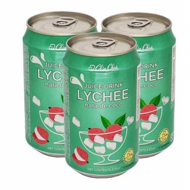 Imagem de Suco De Lichia Com Nata De Coco 315ml (Kit com 3) Chinchin - Chin Chin