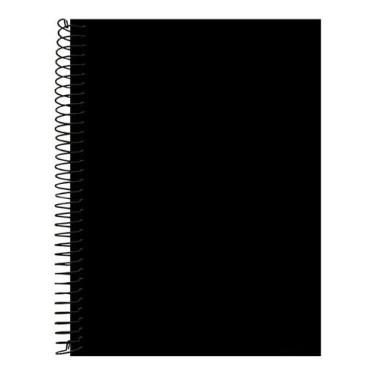 Imagem de Caderno Uni 1 Matéria 96 Folhas Capa Dura Preta - Tilibra, Caderno de 