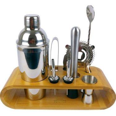 Imagem de Coqueteleira Profissional Com Acessórios em Aço Inox 550ml Kit Barman 
