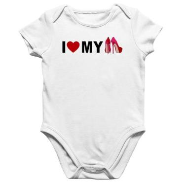 Imagem de Body Bebê Algodão I Love My Shoes - Foca na Moda, Branco, M