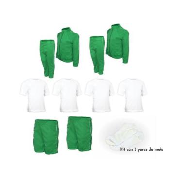 Imagem de Kit Juvenil Uniforme Escolar Cojunto Helanca Elanca Completo - Del Fra