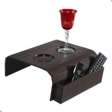 Imagem de Sofá Apoio Porta Copos Tabaco Controle Remoto Descanso Vinho - 44Box