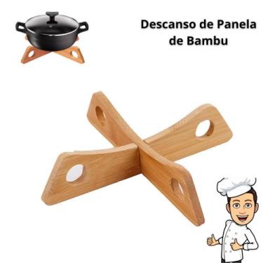 Imagem de Descanso de Panela de Bambu Nature Suporte de Panela - Wellmix