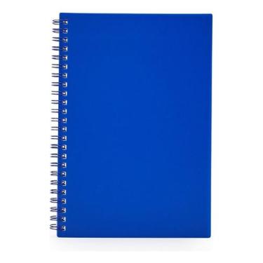 Imagem de Caderno A5 Capa De Plástico Com 80 Folhas 1 Matéria - Genérica, Azul