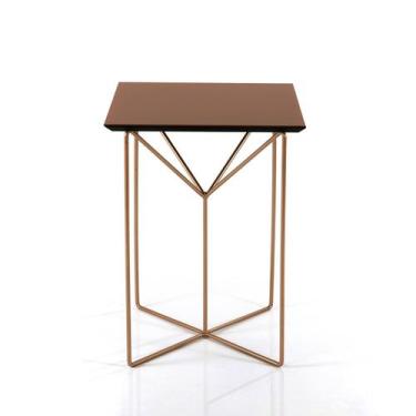 Imagem de Mesa Lateral Sunny Cobre com Vidro - Móvelmania