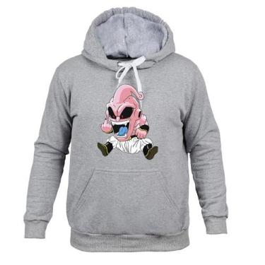 Imagem de Moletom 100% Algodão Quente Majin Doido - Surprass, Cinza, GG