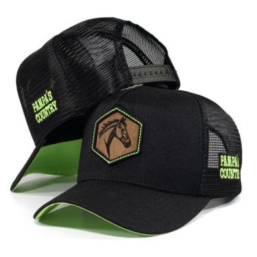 Imagem de Boné Telinha Pampas Country Trucker Cores Neon Cavalo Envio Imediato, 