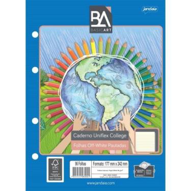 Imagem de Bloco para Fichário Colegial Uniflex OFF White 80 Folhas - Jandaia