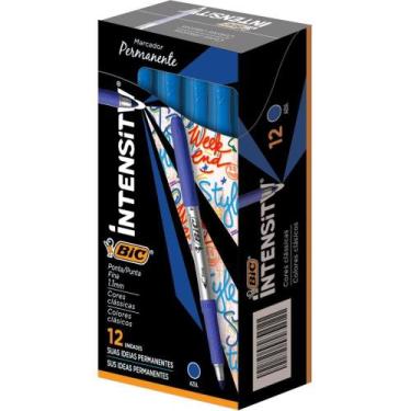 Imagem de Pincel Marcador Permanente BIC Marking 11MM Azul Caixa com 12 Unidades