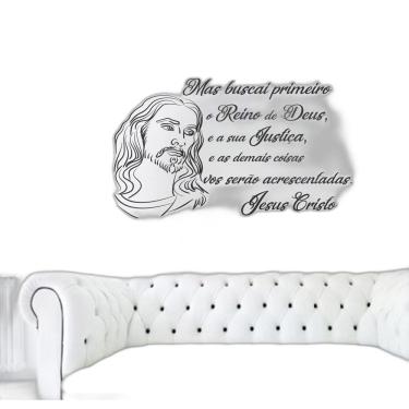 Imagem de Adesivo Decorativo De Parede Frase Religião Reino De Deus