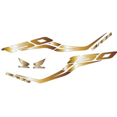 Imagem de Kit Faixas Adesivo Bros 150 - Adesivos Matrix, Ouro
