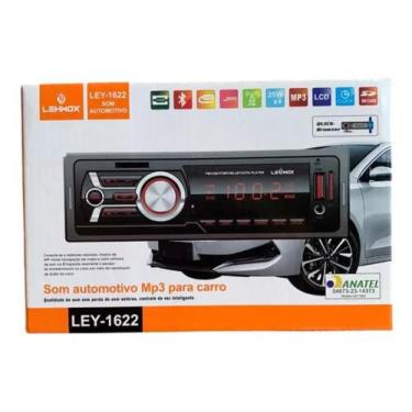 Imagem de Lehmox Estéreo Automotivo Preto Com Bluetooth E USB Ley-1622
