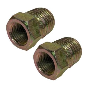 Imagem de 2 Bucha Redução Galvanizada Rosável Aço Macho 3/8 X 1/4 Fêmea - STORE 