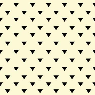 Imagem de Papel de Parede Adesivo Sala Geométrico Fundo Amarelo Claro Com Triâng