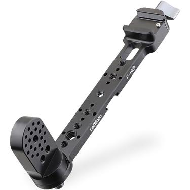 Imagem de LEFTFOTO Suporte de extensão de suporte de mão gimbal, placa de extensão ajustável compatível com DJI Ronin DJI RS2/RSC2/RS3/RS3/RS3 mini estabilizador de gimbal com braçadeira NATO e suporte de