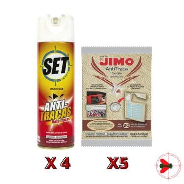 Imagem de Combo Anti Traças Set Inset  4 Un + Cartela Jimo 5 Un