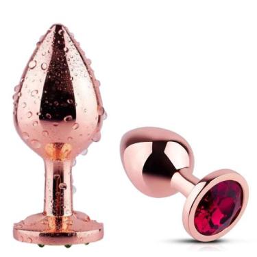 Imagem de Plug Anal em Metal Aço Com Pedra Colorida - Libb